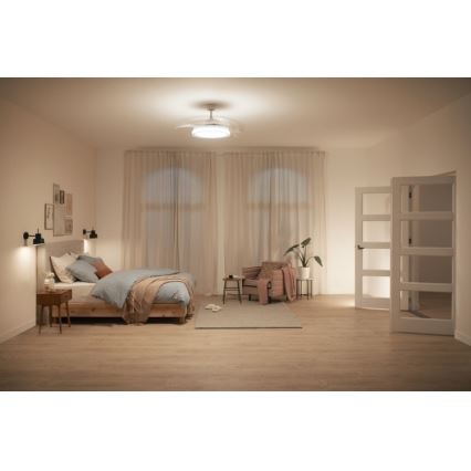 Philips - LED Stropný ventilátor LED/35W/230V 5500/4000/2700K biela + diaľkové ovládanie