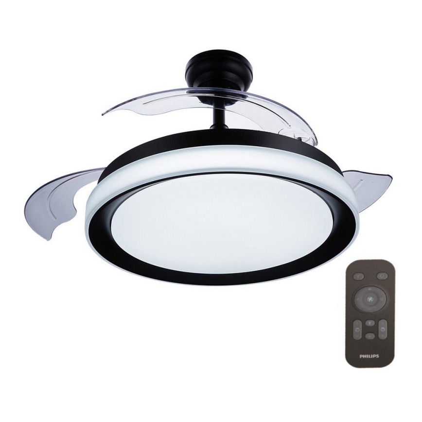 Philips - LED Stropný ventilátor   LED/35W/230V 5500/4000/2700K čierna + diaľkové ovládanie