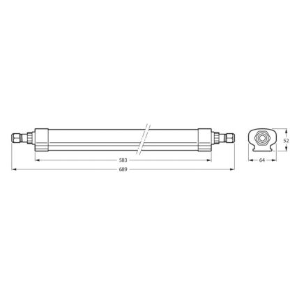 Philips WT060C LED18S/840 PSU TW1 L600 - LED Technické svietidlo LEDINAIRE LED/16,5W/230V 4000K IP65