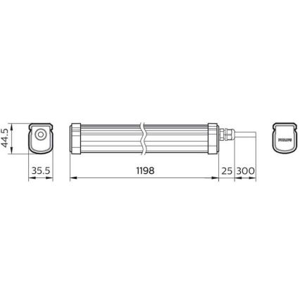 Philips - LED Technické svietidlo PROJECTLINE LED/34W/230V IP65