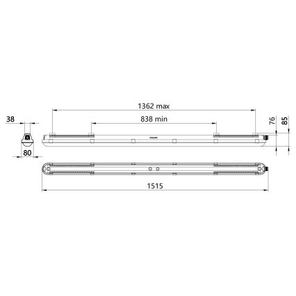 Philips - LED technické žiarivkové svietidlo CORELINE LED/37,5W/230V 150 cm IP66