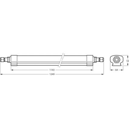 Philips WT060C LED36S/840 PSU TW1 L1200 - LED Technické žiarivkové svietidlo LEDINAIRE LED/33W/230V IP65