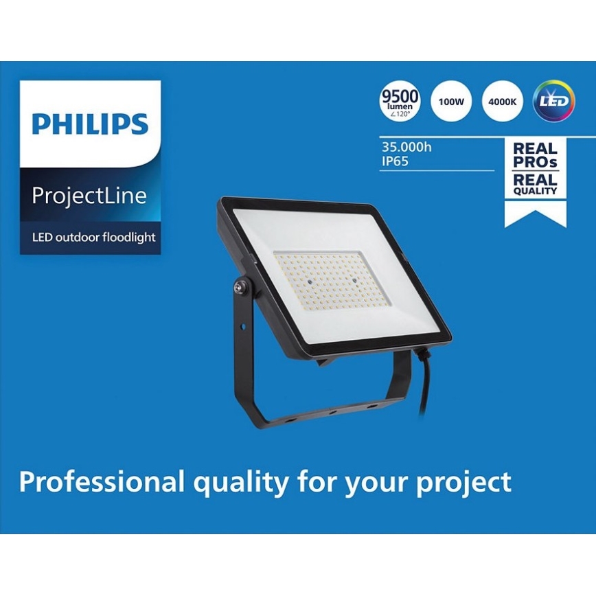 Philips - LED Vonkajší reflektor PROJECTLINE LED/100W/230V IP65 4000K