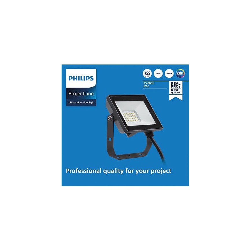Philips - LED Vonkajší reflektor PROJECTLINE LED/10W/230V IP65 3000K