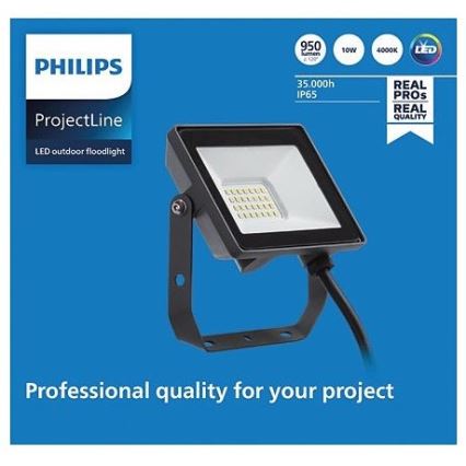 Philips - LED Vonkajší reflektor PROJECTLINE LED/10W/230V IP65 4000K