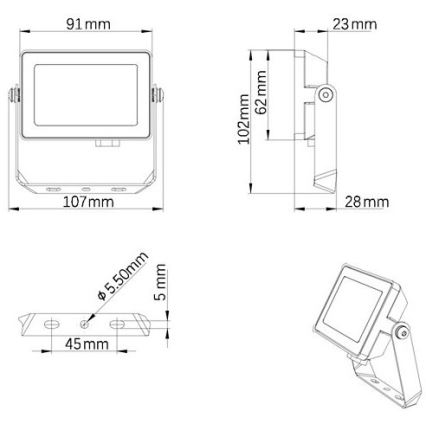 Philips - LED Vonkajší reflektor PROJECTLINE LED/10W/230V IP65 4000K