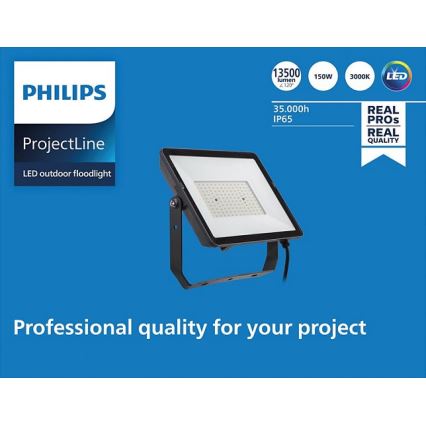 Philips - LED Vonkajší reflektor PROJECTLINE LED/150W/230V IP65 3000K