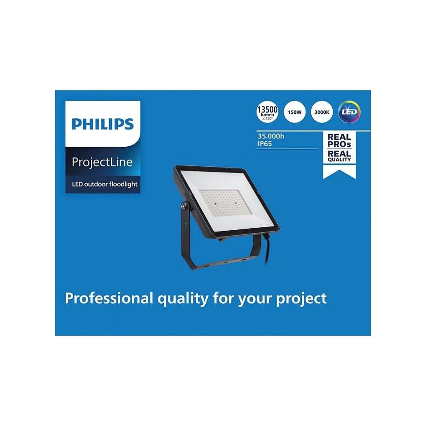 Philips - LED Vonkajší reflektor PROJECTLINE LED/150W/230V IP65 3000K