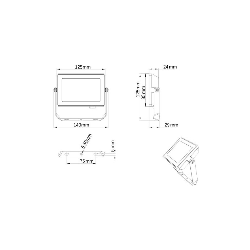 Philips - LED Vonkajší reflektor PROJECTLINE LED/20W/230V IP65 3000K