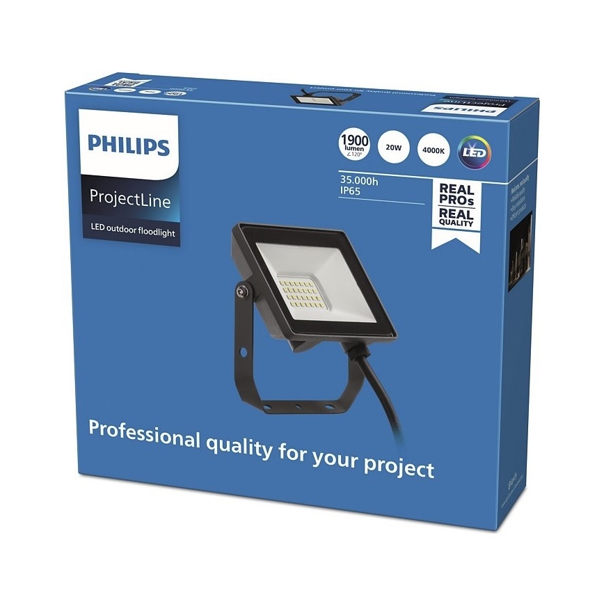 Philips - LED Vonkajší reflektor PROJECTLINE LED/20W/230V IP65 4000K