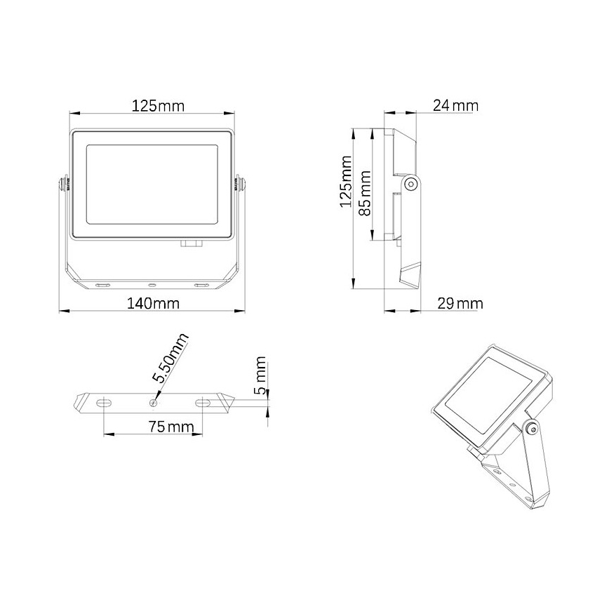 Philips - LED Vonkajší reflektor PROJECTLINE LED/20W/230V IP65 4000K