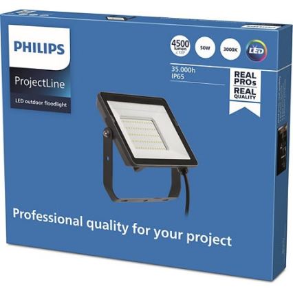 Philips - LED Vonkajší reflektor PROJECTLINE LED/50W/230V IP65 3000K