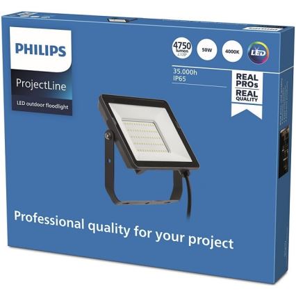 Philips - LED Vonkajší reflektor PROJECTLINE LED/50W/230V IP65 4000K