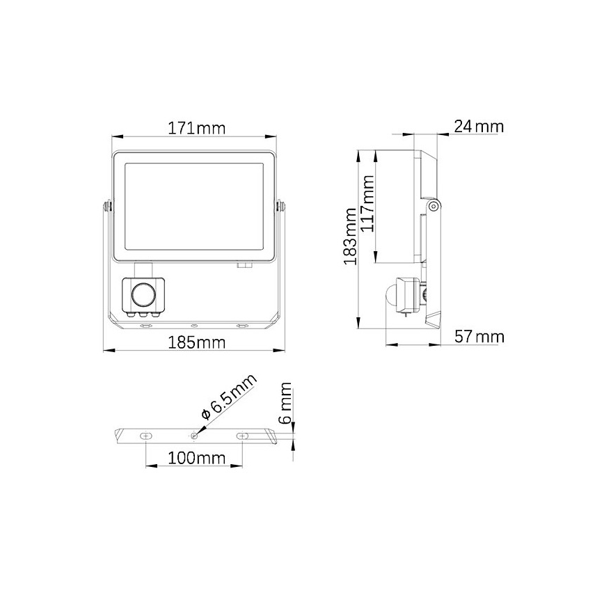 Philips - LED Vonkajší reflektor so senzorom PROJECTLINE LED/30W/230V IP65 4000K