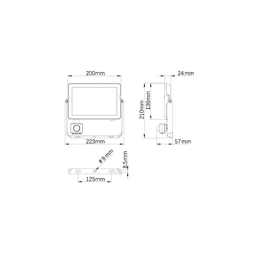 Philips - LED Vonkajší reflektor so senzorom PROJECTLINE LED/50W/230V IP65 3000K