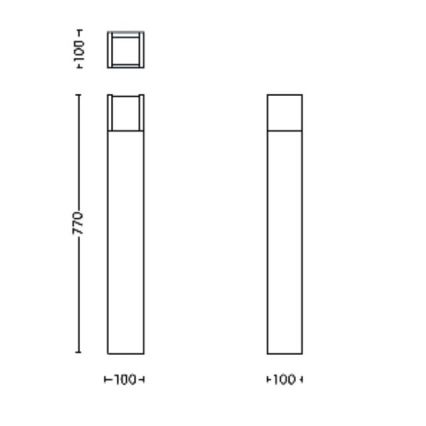 Philips - LED Vonkajšia lampa ARBOUR LED/3,8W/230V 77 cm 2700K IP44