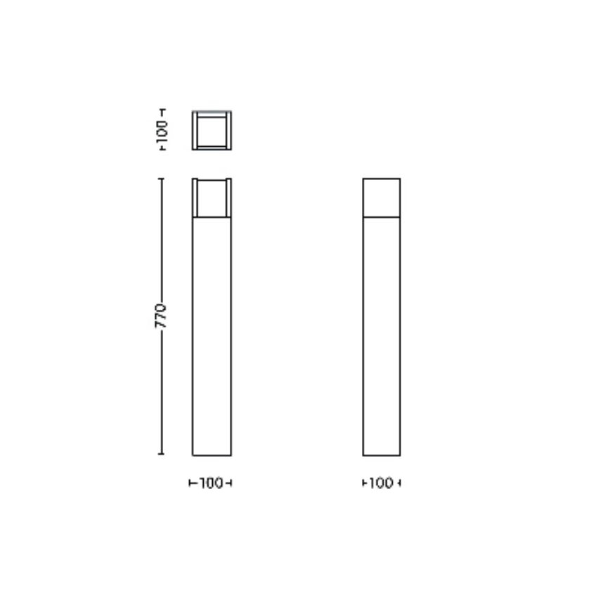 Philips - LED Vonkajšia lampa ARBOUR LED/3,8W/230V 77 cm 2700K IP44