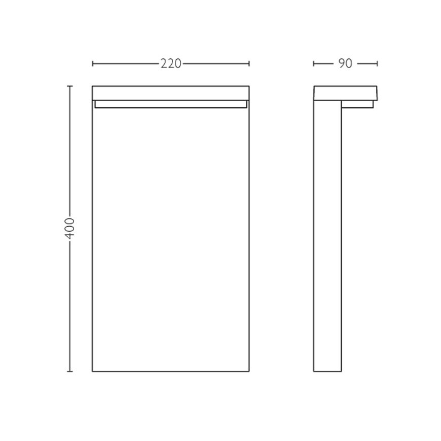 Philips - LED Vonkajšia lampa BUSTAN LED/3,8W/230V 2700K 40 cm IP44