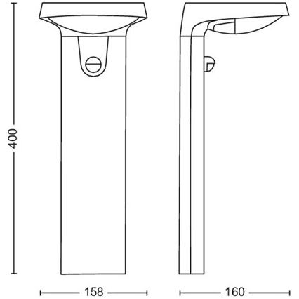 Philips - LED Vonkajšia lampa so senzorom LED/9W/230V 2700K IP44