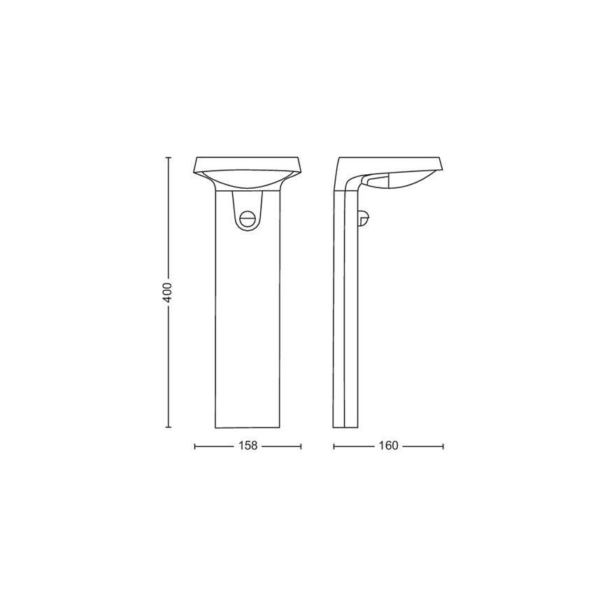 Philips - LED Vonkajšia lampa so senzorom LED/9W/230V 2700K IP44