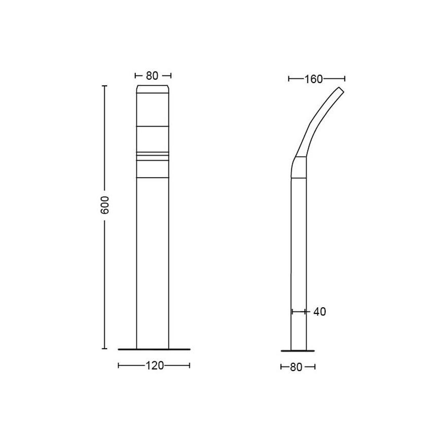 Philips - LED Vonkajšia lampa LED/12W/230V 2700K 60 cm IP44