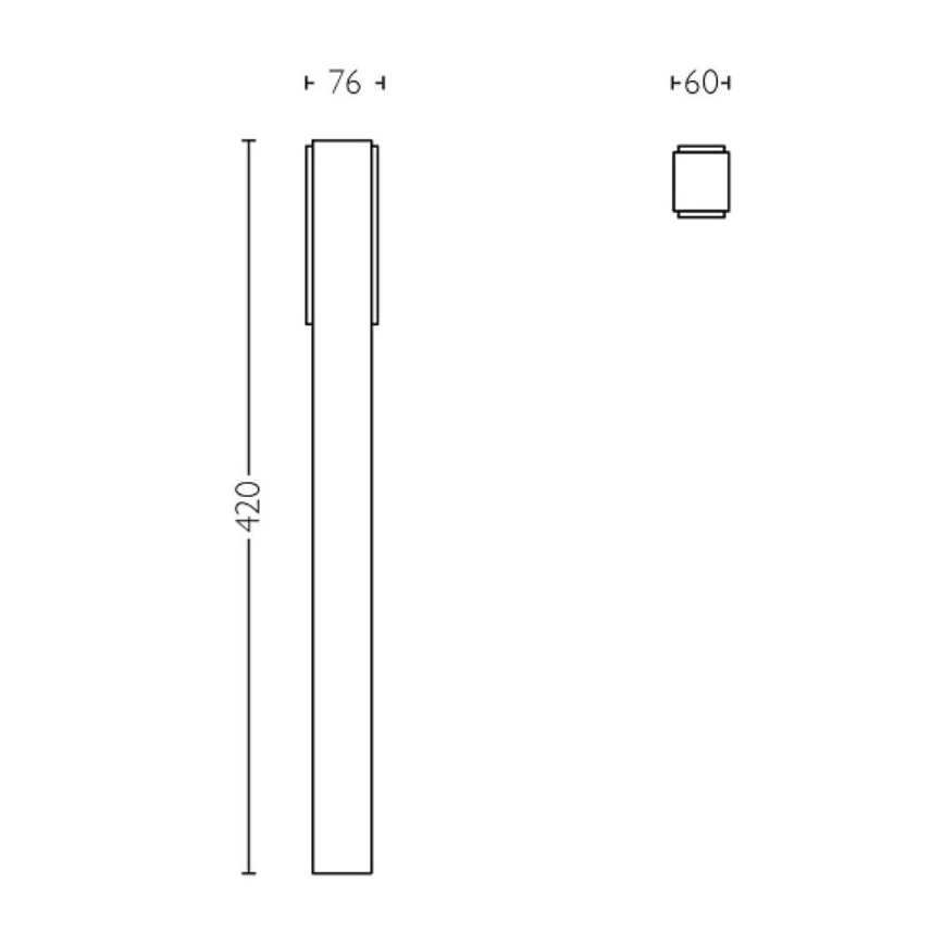 Philips - LED Vonkajšia lampa STRATOSPHERE LED/3,8W/230V 42 cm 4000K IP44