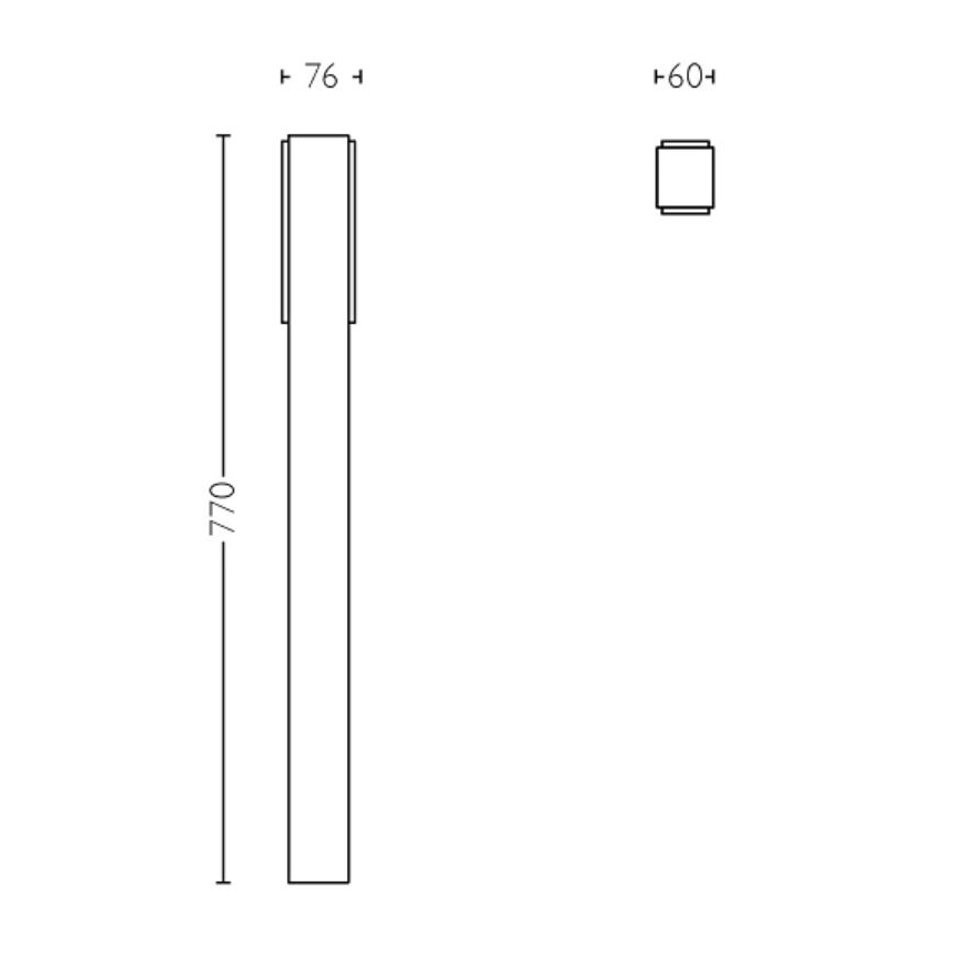Philips - LED Vonkajšia lampa STRATOSPHERE LED/3,8W/230V 77 cm 2700K IP44