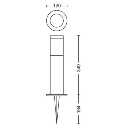 Philips - LED Vonkajšia lampa GARDENLINK LED/6W/12V 2700K IP44