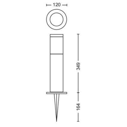 Philips - LED Vonkajšia lampa GARDENLINK LED/24W/230V 2700K IP44