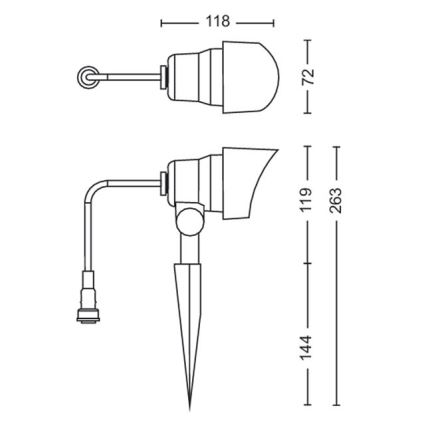 Philips - LED Vonkajšie bodové svietidlo LED/6W/12V 2700K IP44