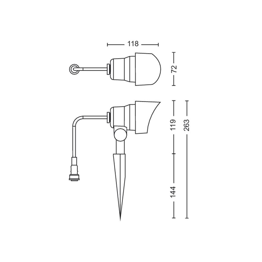 Philips - LED Vonkajšie bodové svietidlo LED/6W/12V 2700K IP44