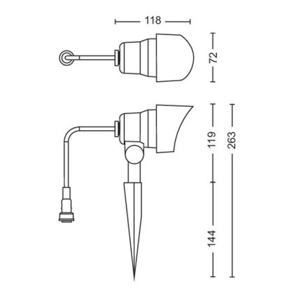 Philips - LED Vonkajšie bodové svietidlo LED/6W/12V 4000K IP44