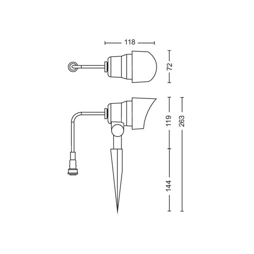 Philips - LED Vonkajšie bodové svietidlo LED/6W/12V 4000K IP44