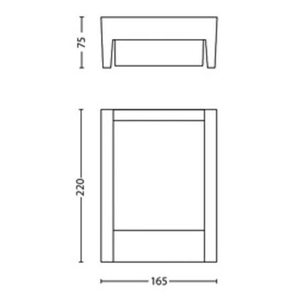 Philips - LED Vonkajšie nástenné svietidlo ARBOUR LED/3,8W/230V 2700K IP44