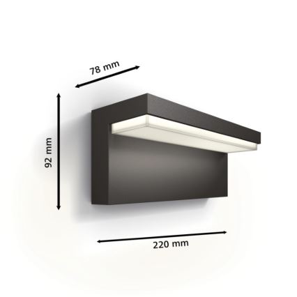 Philips - LED Vonkajšie nástenné svietidlo BUSTAN LED/3,8W/230V 4000K IP44