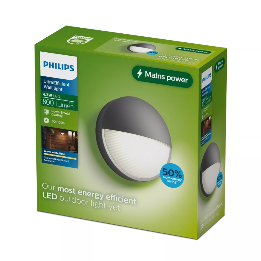 Philips - LED Vonkajšie nástenné svietidlo CAPRICORN LED/4,3W/230V IP44