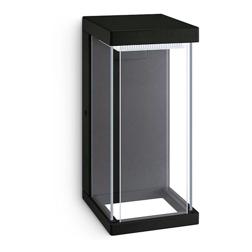 Svietidlo je pripevnené na stenu. Svieti z vrchnej časti štvorcového, čierneho tela, ktoré je čiastočne presklené. Vnútorný panel je sivý.