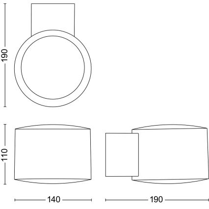 Philips - LED Vonkajšie nástenné svietidlo OTIS LED/4,3W/230V 2700K IP44