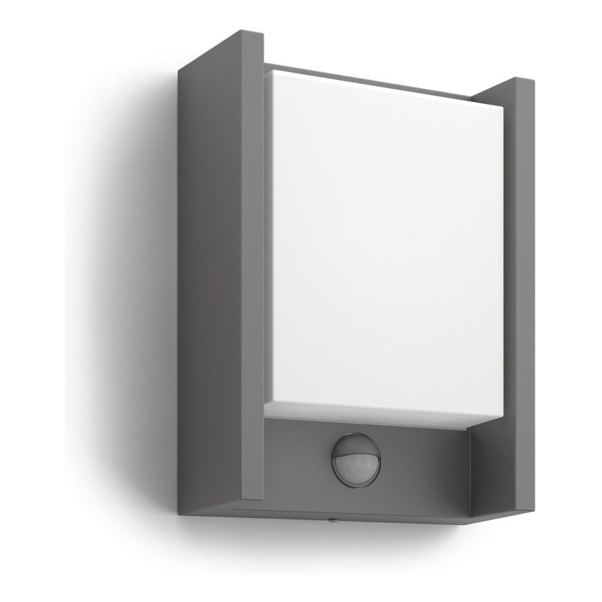 Philips - LED Vonkajšie nástenné svietidlo so senzorom LED/6W 4000K IP44