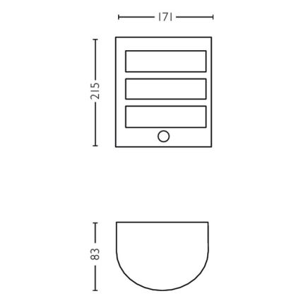 Philips - LED Vonkajšie nástenné svietidlo so senzorom LED/6W/230V 2700K IP44