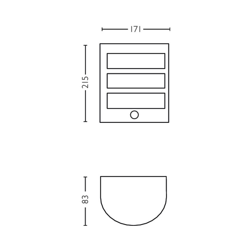 Philips - LED Vonkajšie nástenné svietidlo so senzorom LED/6W/230V 4000K IP44