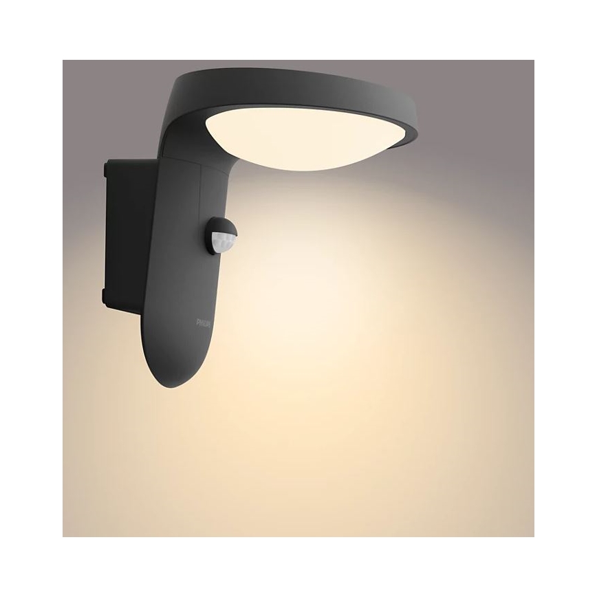 Philips - LED Vonkajšie nástenné svietidlo so senzorom LED/9W/230V 2700K IP44