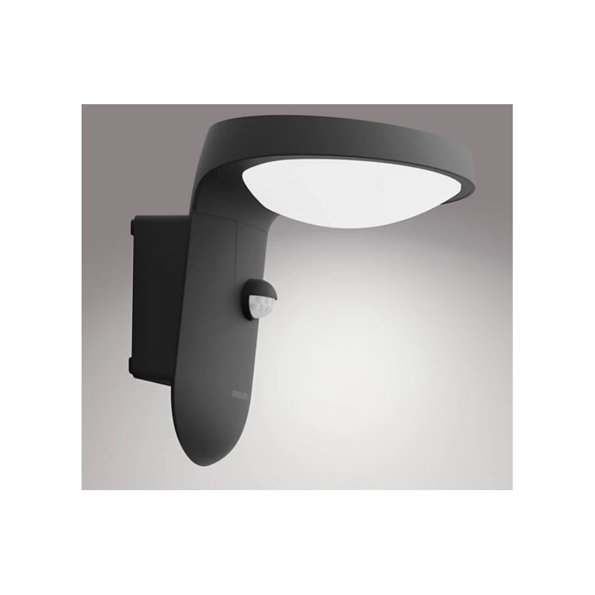 Philips - LED Vonkajšie nástenné svietidlo so senzorom LED/9W/230V 4000K IP44