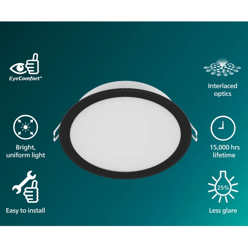 Philips - LED zapustené svietidlo MESON LED/12,5W/230V 4000K
