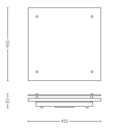 Stropné svietidlo VETRO 2xR7s/105W/230V biela