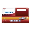 Philips LR03P12W/10 - 12 ks Alkalická batéria AAA POWER ALKALINE 1,5V 1150mAh
