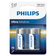 Philips LR14E2B/10 - 2 ks Alkalická batéria C ULTRA ALKALINE 1,5V 7500mAh