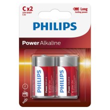 Philips LR14P2B/10 - 2 ks Alkalická batéria C POWER ALKALINE 1,5V