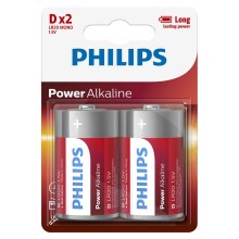 Philips LR20P2B/10 - 2 ks Alkalická batéria D POWER ALKALINE 1,5V