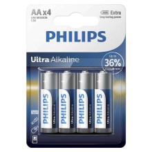 Philips LR6E4B/10 - 4 ks Alkalická batéria AA ULTRA ALKALINE 1,5V